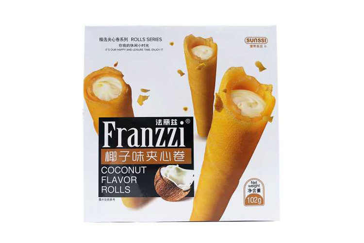 FRANZZI COCONUT FLAVOUR SANDWICH ROLL 102G